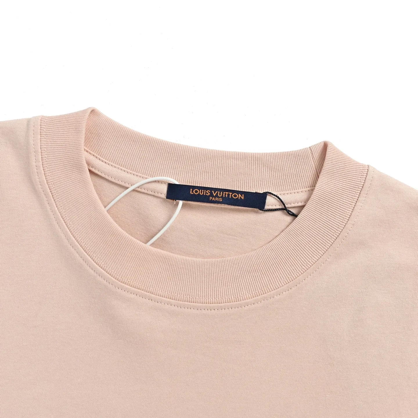 Louis Vuitton/Louis Vuitton 26ss chest leather brand logo short sleeves